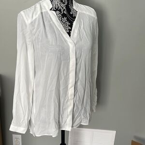 Halston White Blouse NEW
